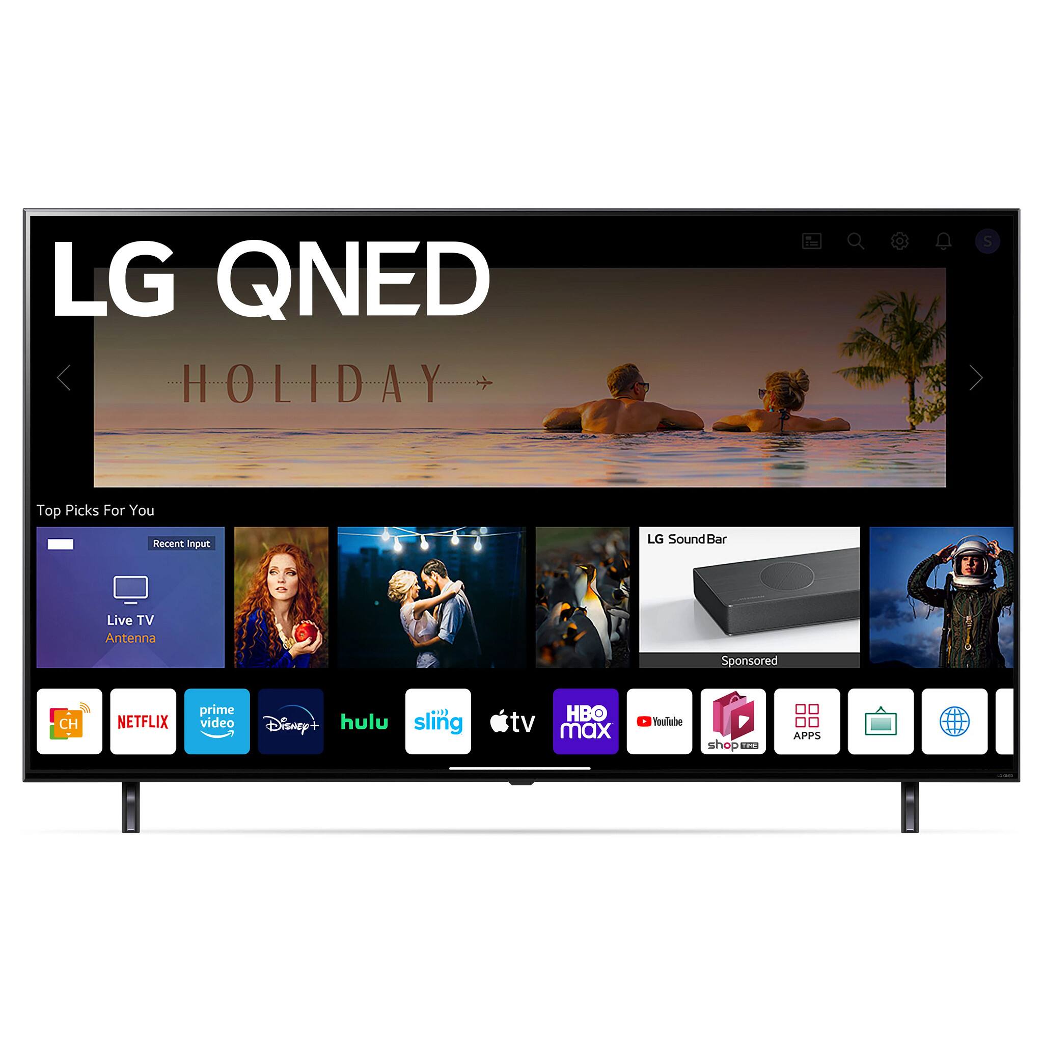 Angle. LG - 65" Class 80 Series QNED 4K UHD Smart webOS TV - Black.