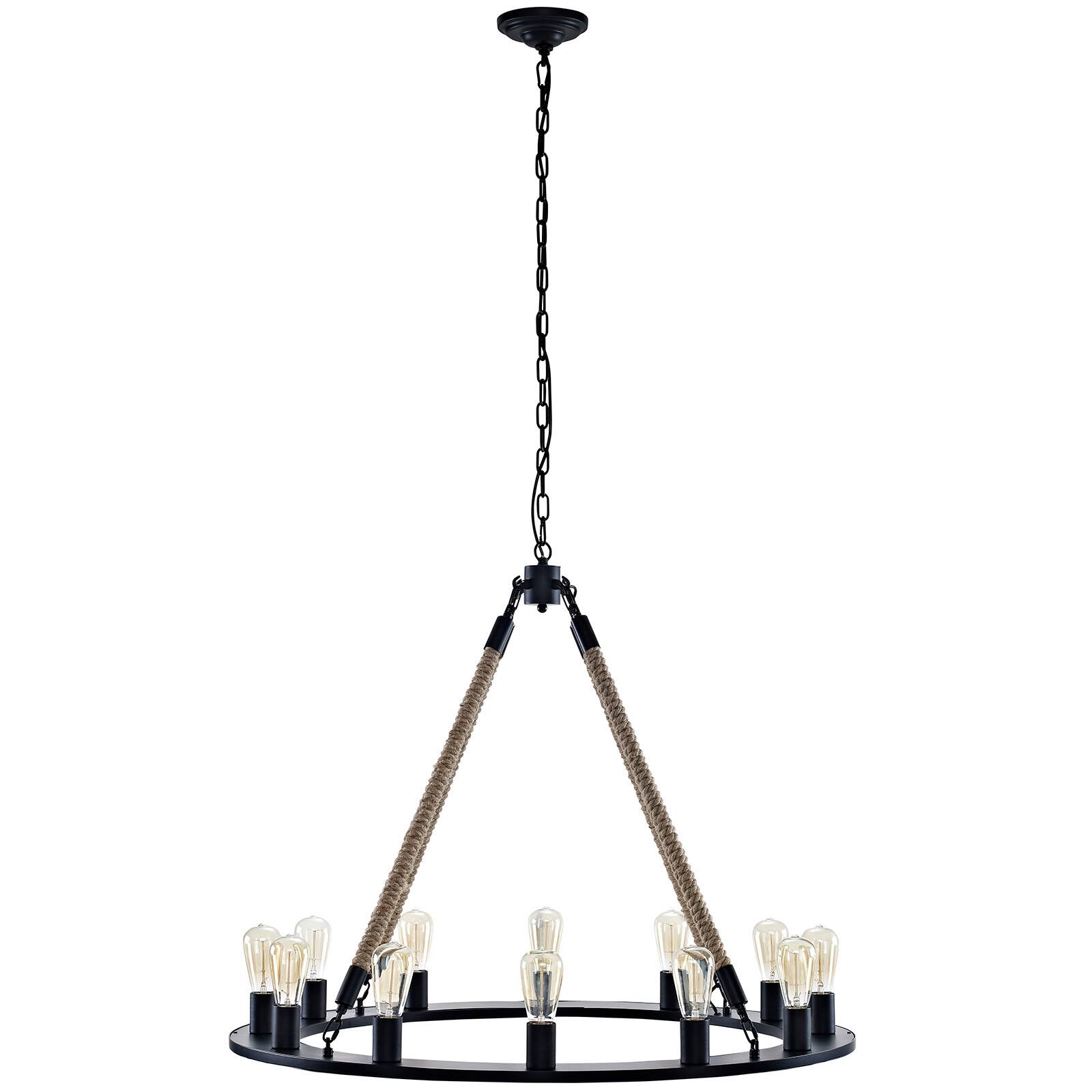 Angle. Modway - Encircle Chandelier by Modway - Brown.