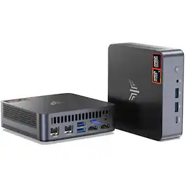 Kamrui - AM21 Mini Gaming PC - АMD Ryzen 7 8745HS (8C/16T) Up to 4.9Ghz - 16 GB DDR5 5600MHz 512 GB - WiFi 6 4K Display - Black