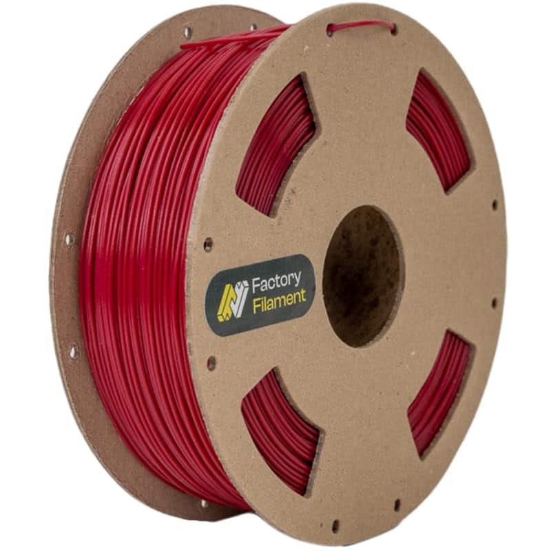 Factory Filament - 1.75mm PLA 3D Printer Filament, 1 KG Spool, Dimensional Accuracy +/- 0.02 mm, 3D Printing Filament - Red Wine