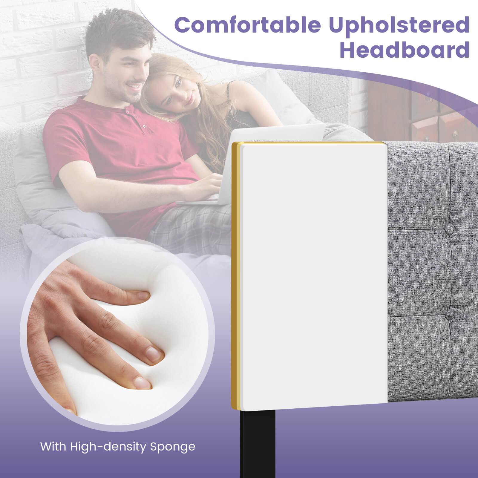 Comfortable Upholstered Headboard

With High-density Sponge