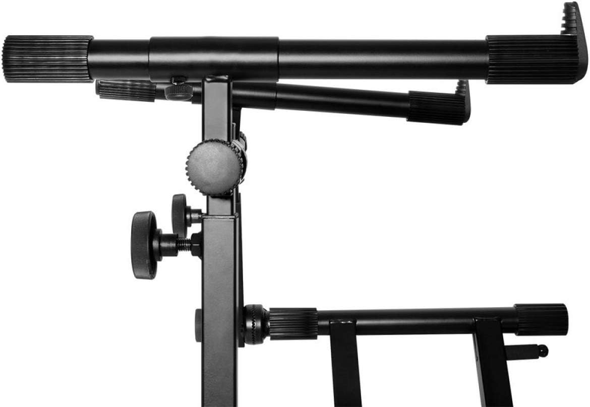 Alt View 1. On Stage Stands - On-Stage KS7292 Double-X Ergo Lok Keyboard Stand with 2nd Tier,Black - "NA".