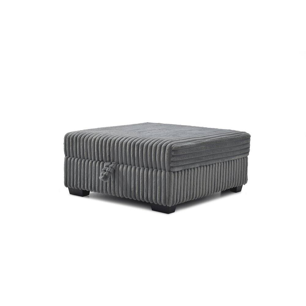 Back. Glory Furniture - Teddy Ottoman - Gray.