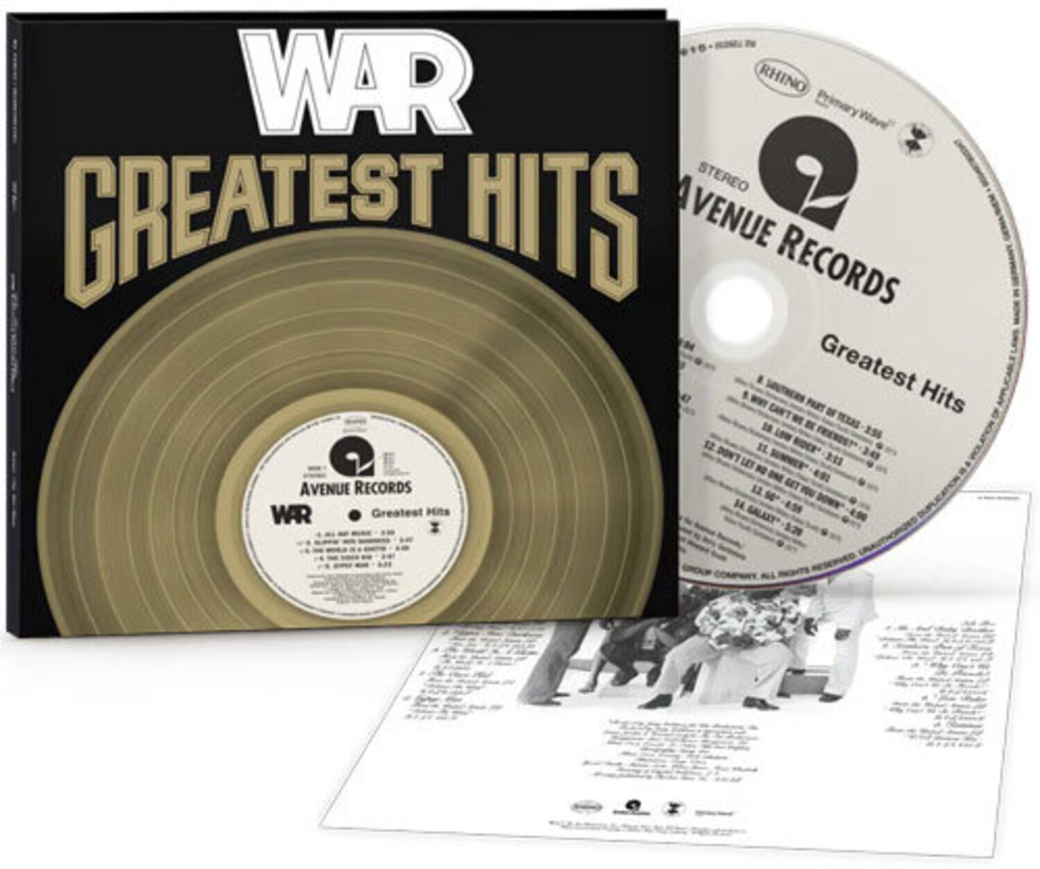 WAR RHINO STEREO GREATEST HITS VENUE RECORDS Greatest Hits 1 2.58 12 AVENUE RECORDS WR Greatest Hits