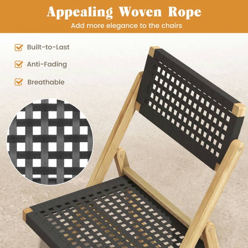 Appealing Woven Rope  
Add more elegance to the chairs  

- Built-to-Last  
- Anti-Fading  
- Breathable