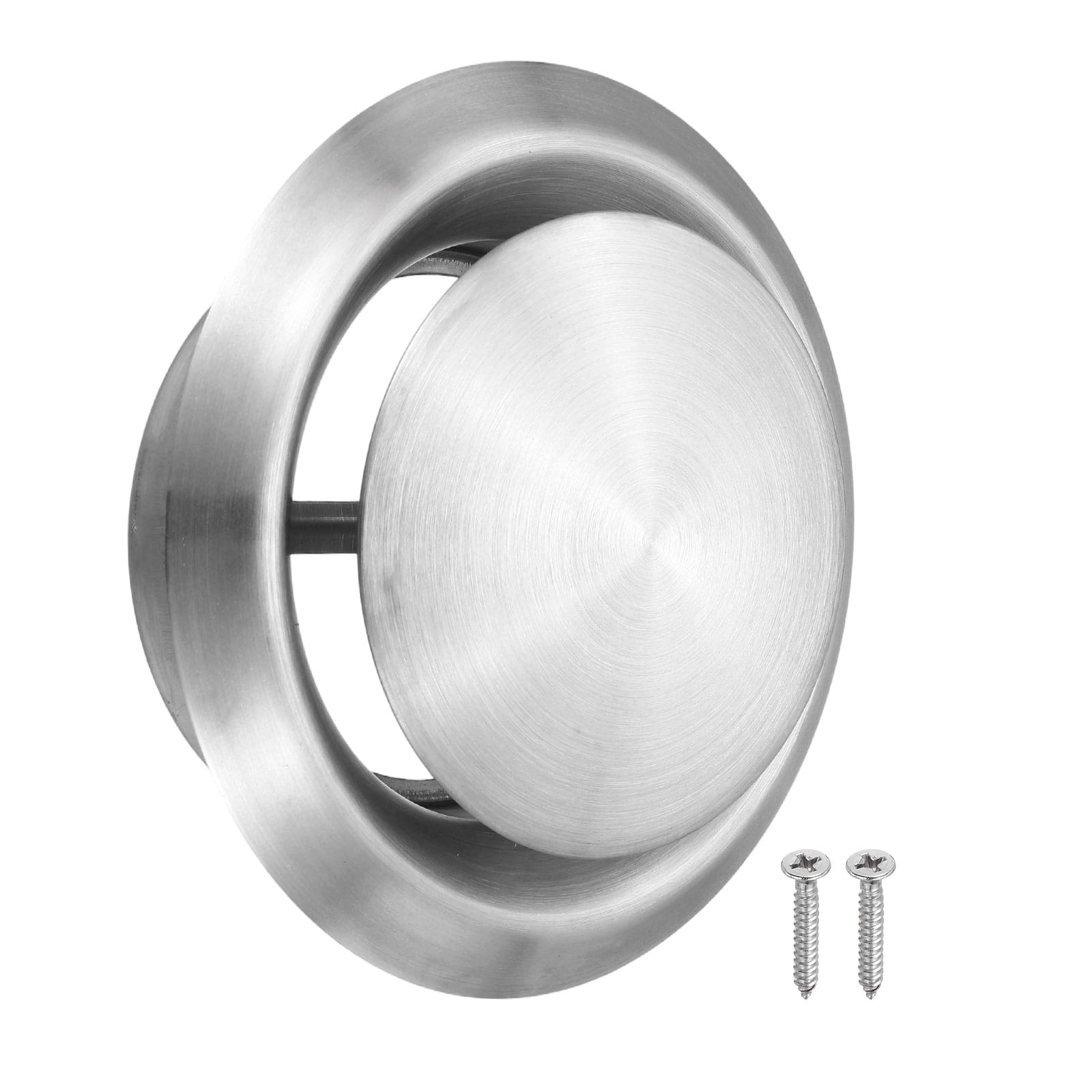 "Unique Bargains - 1Set 5"" Round Ceiling Diffuser, 304 Stainless Steel Adjustable Wall Air Vent Diffuser Duct Cover Exhaust Supply - Silver" price history on PriceWatchPro