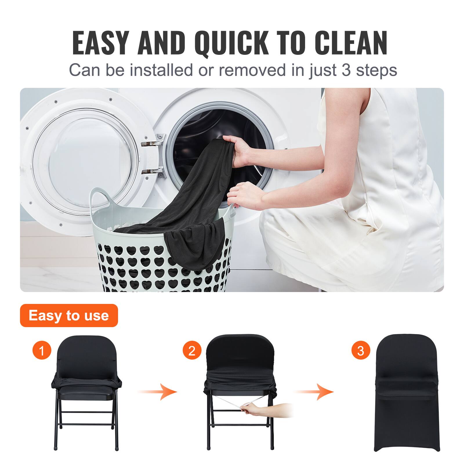 EASY AND QUICK TO CLEAN Can be installed or removed in just 3 steps Easy to use 1 2 3