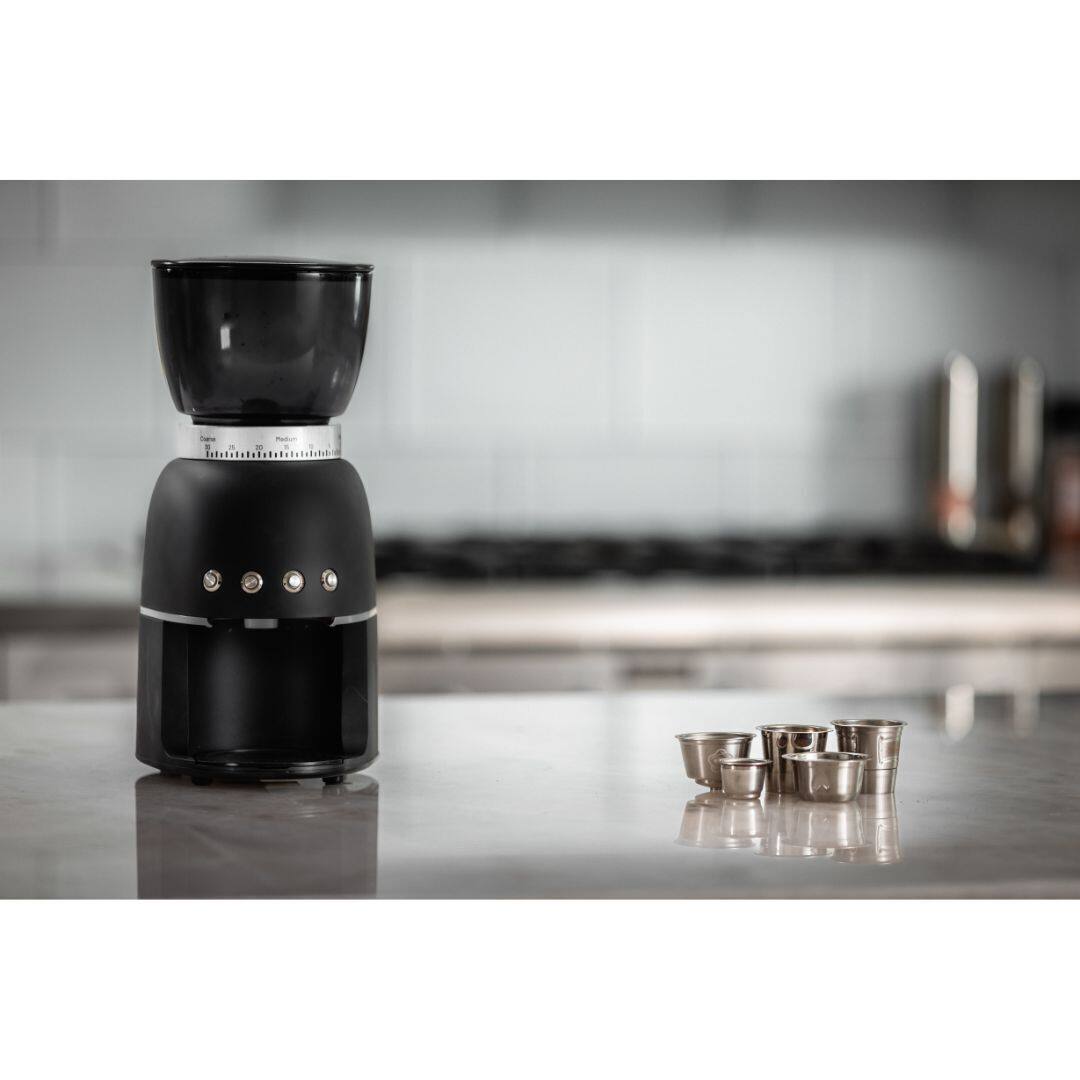 Left. PODMKR - PodMkr Grinder with Reusable Stainless Steel Pods for Nespresso Vertuo - Black.