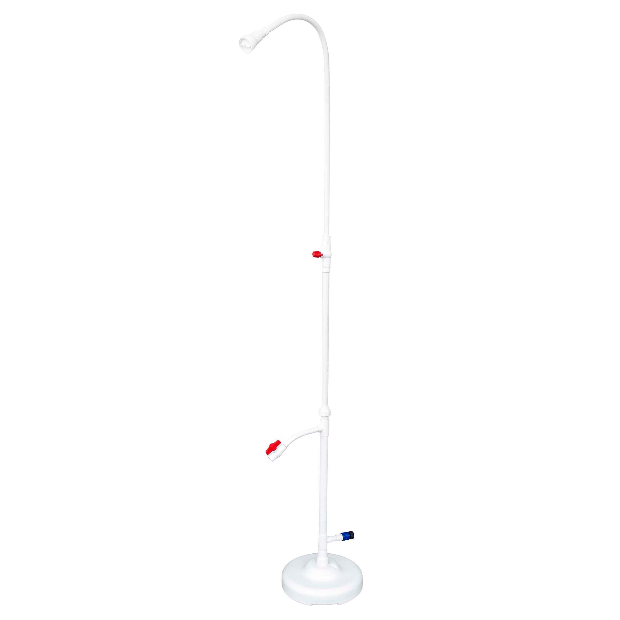 Swim Central - Standard Poolside Swimming Pool Shower with Foot Wash Spigot - 86" - White