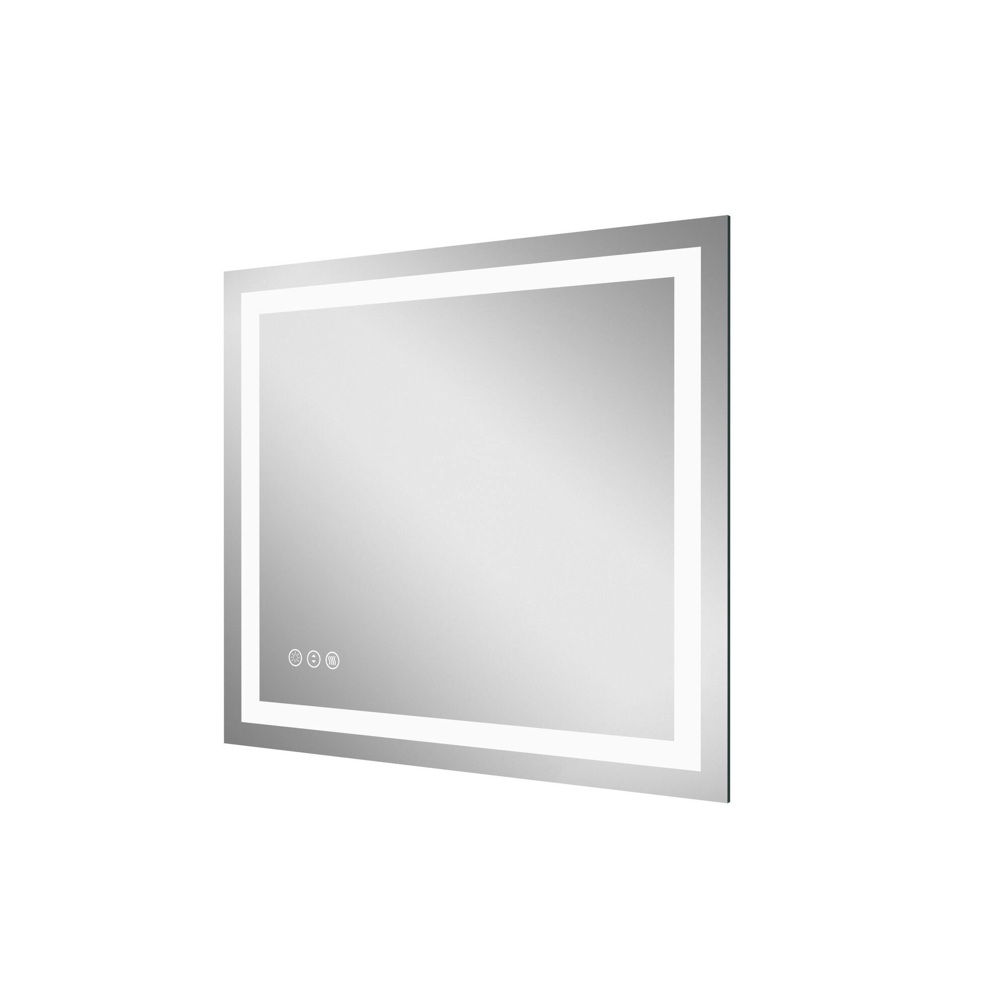 Alt View 2. Boyel Living - 32 in W x 28 in L Rectangular Frameless Wall Bathroom Vanity Mirror with Front and Backlit and Anti Fog.