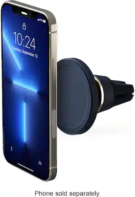 iOttie - Velox MagSafe Compatible Air Vent Car Mount with Magnetic Ring Adapter - Midnight Blue
