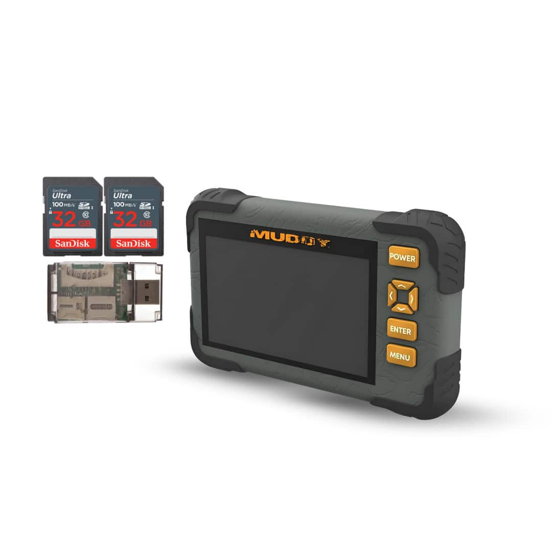 Muddy - Water-Resistant SD Card Reader w/ 4.3" LCD & 32GB