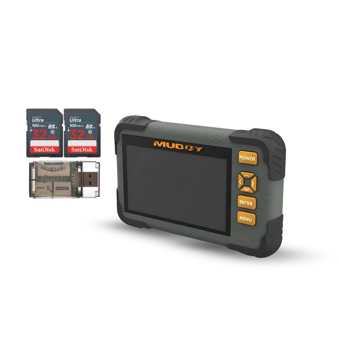 Muddy - Water-Resistant SD Card Reader w/ 4.3" LCD & 32GB
