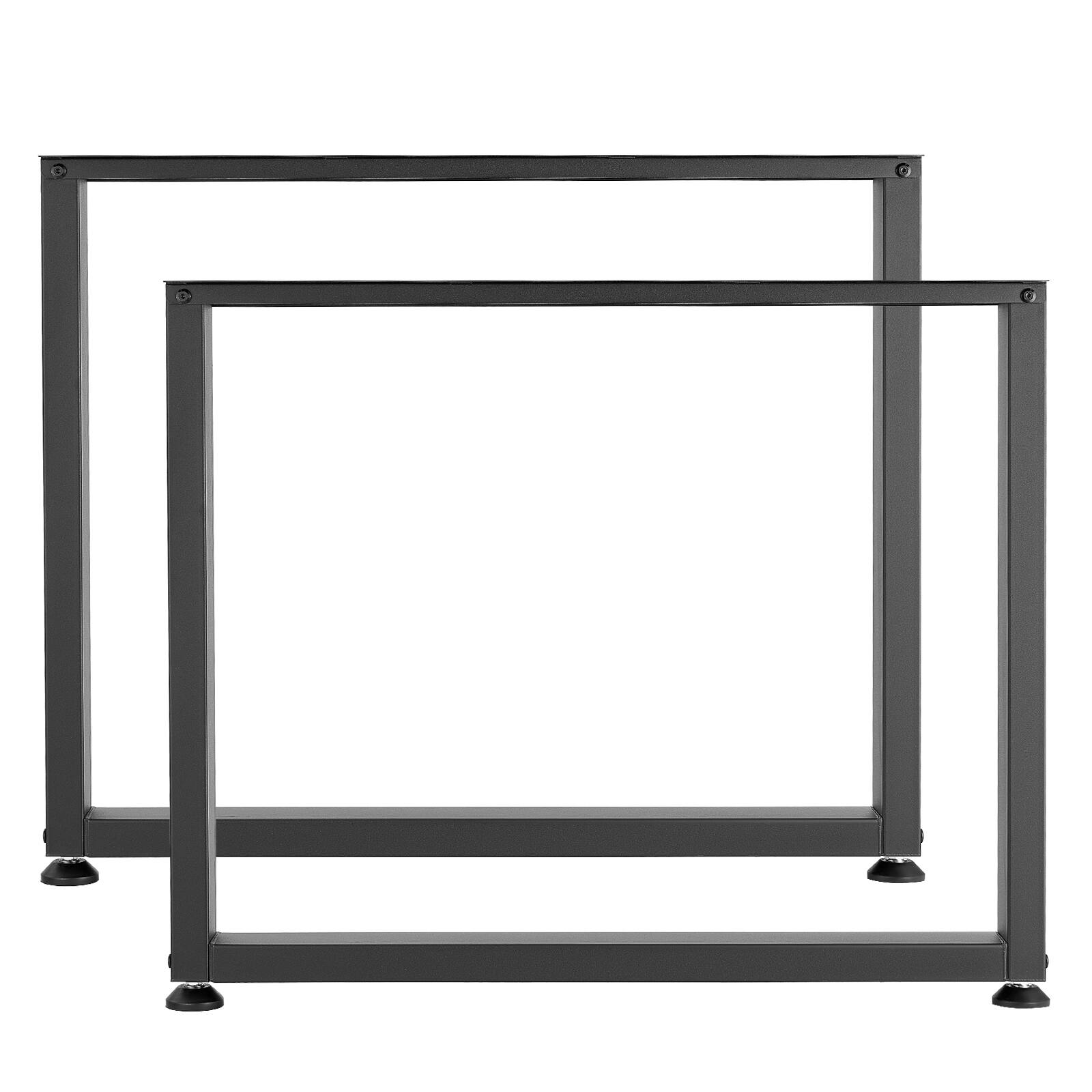 Alt View 5. VEVOR - Table Legs, 29.5" H x 35.4" W Square Steel Furniture Legs, Modular Design, Easy Assembly, 2204 lbs Max Load Heavy Duty - Black.