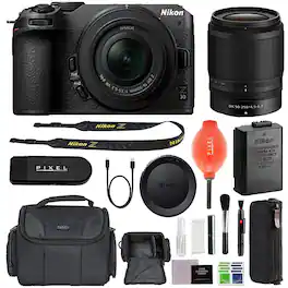 Z30 Mirrorless Camera w/ 16-50mm & 50-250mm Lenses & Advanced Accessory Bundle | 1743 | Nikon Z30 - Black