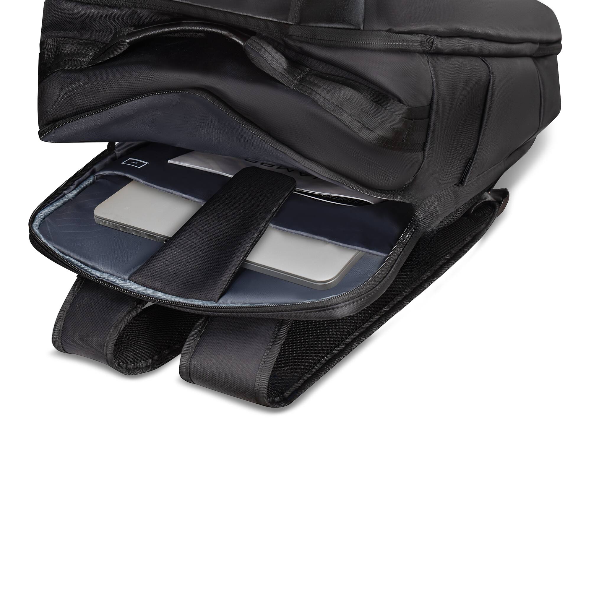 Left. Champs - Onyx Collection - Carry On Laptop Backpack - Black.