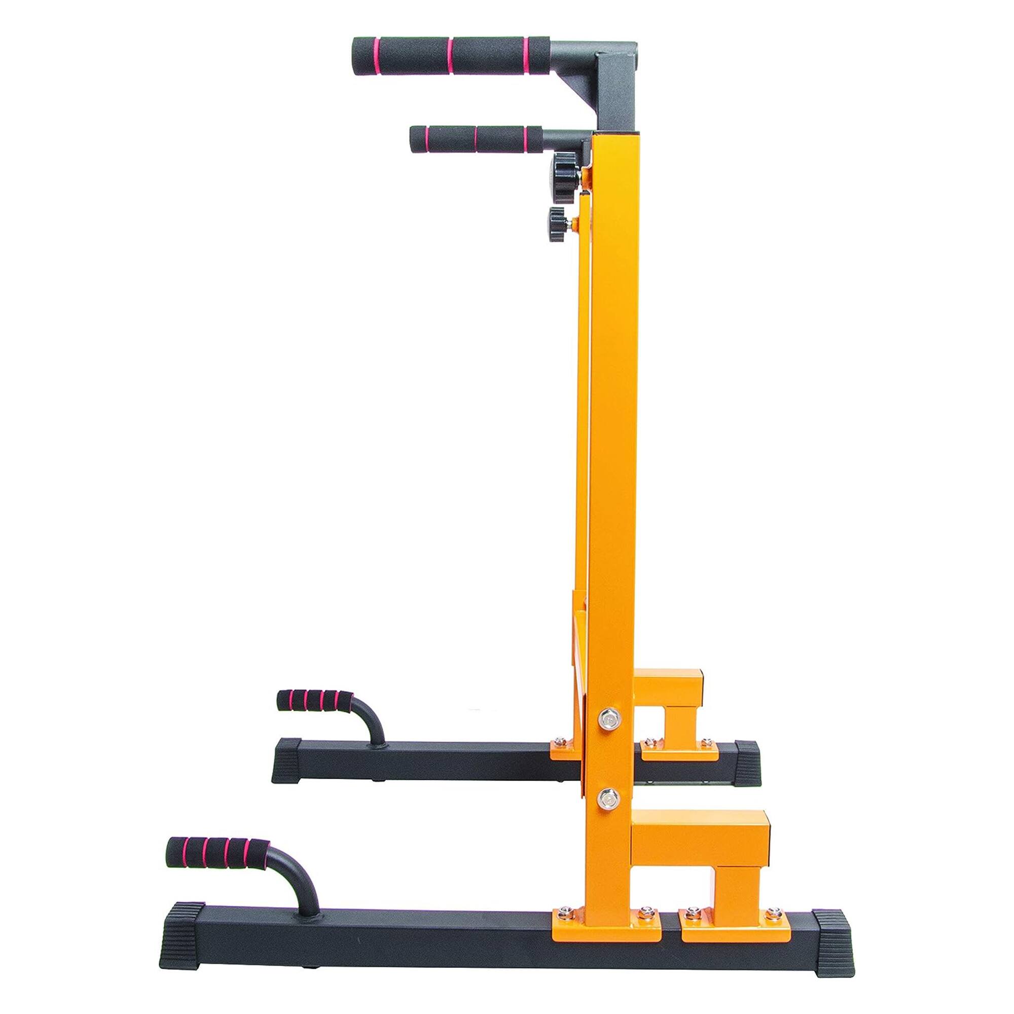 Alt View 5. BalanceFrom Fitness - BalanceFrom Multi-Function Home Gym Exercise Dip Stand, 500lb Capacity, Yellow - Yellow.