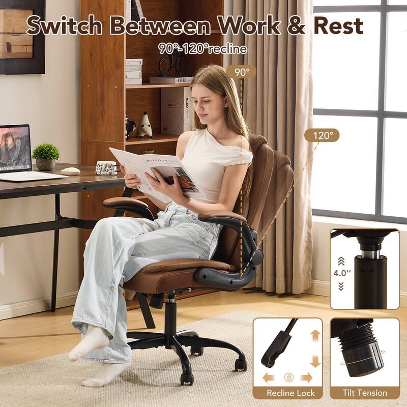 Switch Between Work & Rest  
90°-120° recline  
90°  
120°  
4.0"  
Recline Lock  
Tilt Tension