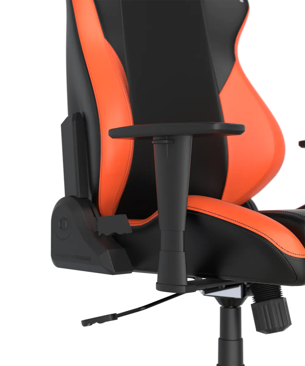 Alt View 1. DXRacer - Drifting L ergonomic gaming chair with lumbar support, headrest, reclining feature, and adjustable height for adults. - Black and Orange.