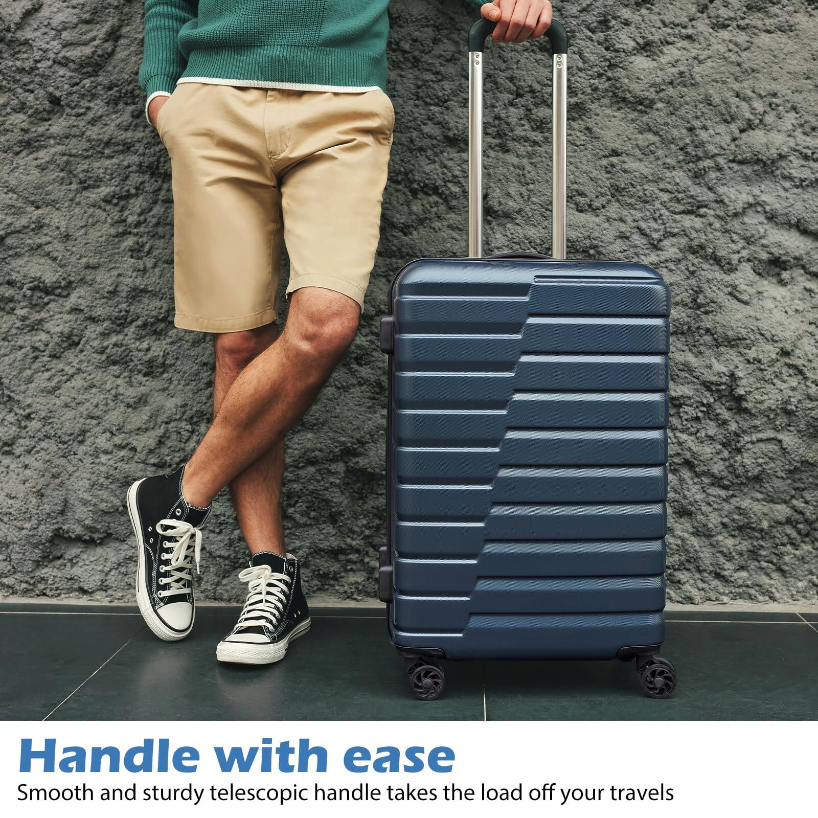 Handle with ease  
Smooth and sturdy telescopic handle takes the load off your travels