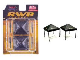"RWB (RAUH-Welt BEGRIFF)" Canopy 2 Piece Set Black Limited Edition for 1/64 Scale Models by American Diorama - Multi