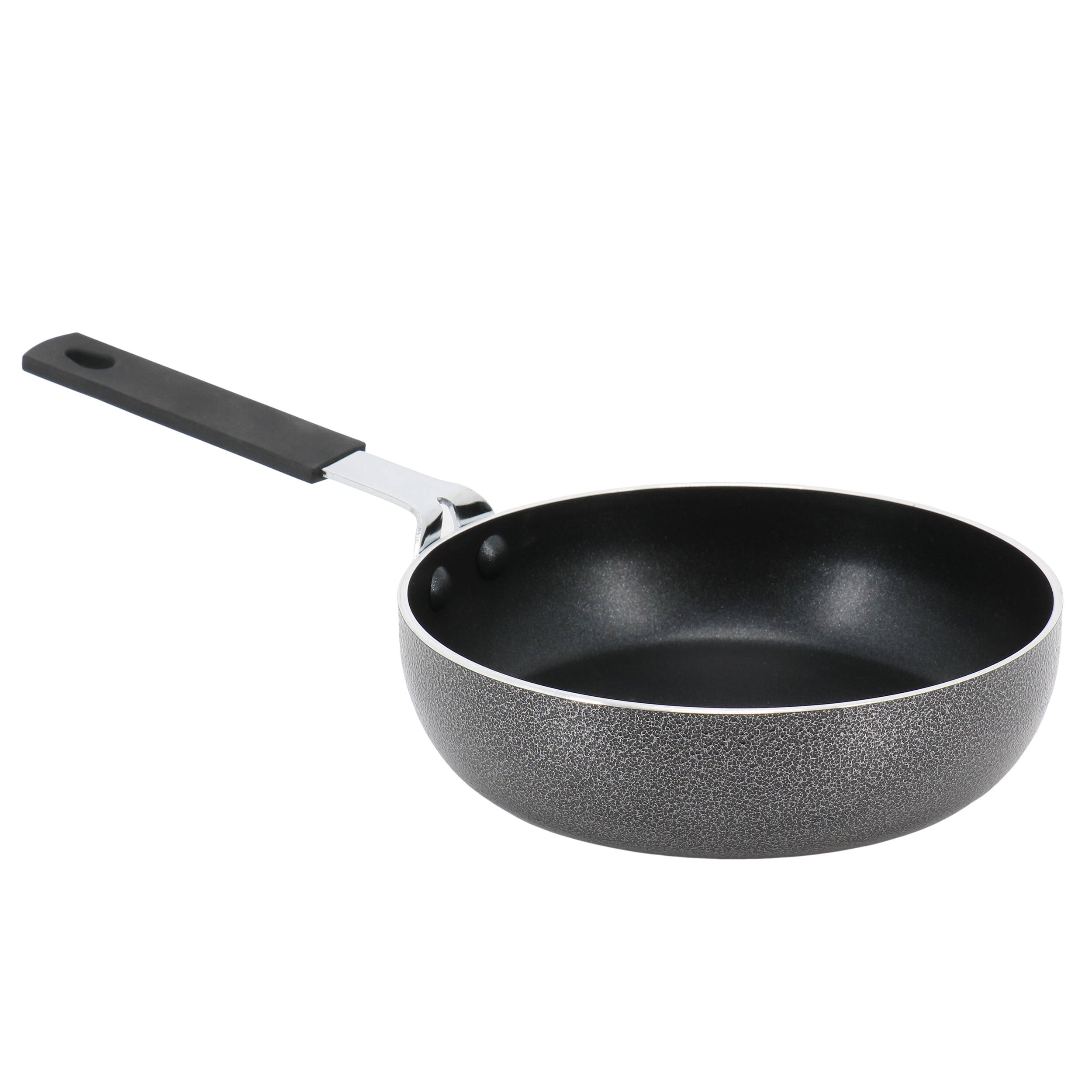 Front. Oster - Oster Cambourne 6.5 Inch Aluminum Mini Frying Pan with Bakelite Handle in Black - Black.