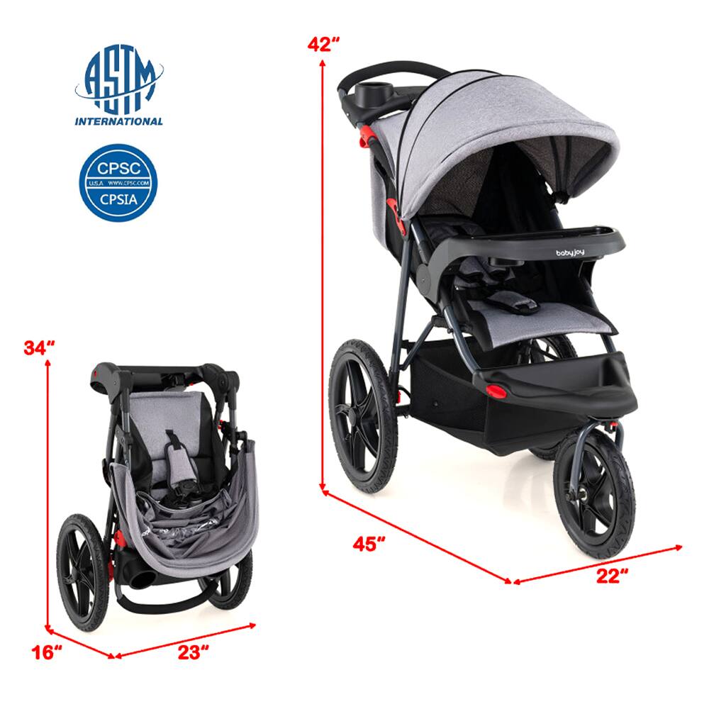 Sure, here is the corrected and grouped text from the image:

- **ASTM INTERNATIONAL**
- **CPSC USA - www.cpsc.gov**
- **CPSIA**

- **42"**
- **34"**
- **45"**
- **22"**
- **16"**
- **23"**