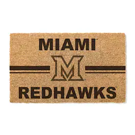 Jardine - Miami University RedHawks 18" x 30" Team Logo Doormat - Brown