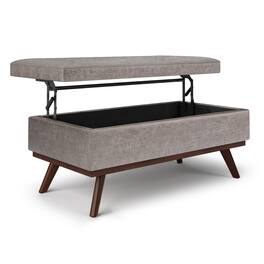 Simpli Home - Owen Lift Top Large Coffee Table Storage Ottoman - Distressed Grey