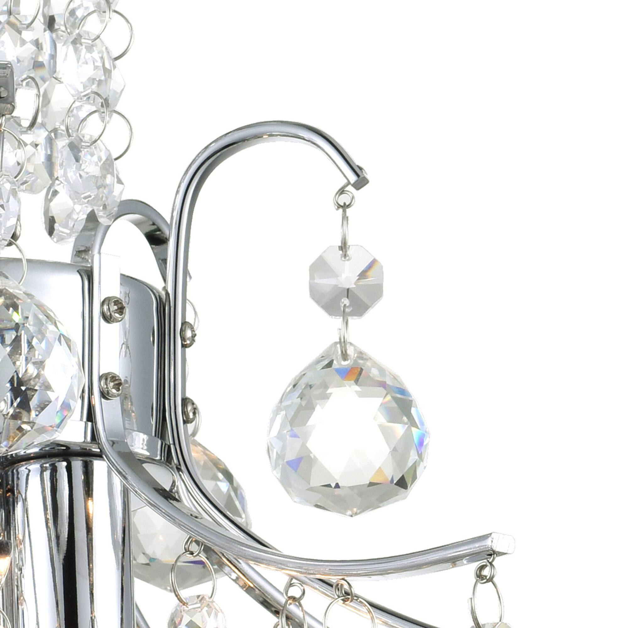 Left. CWI Lighting - Princess 3 Light Mini Chandelier With Chrome Finish - Chrome.