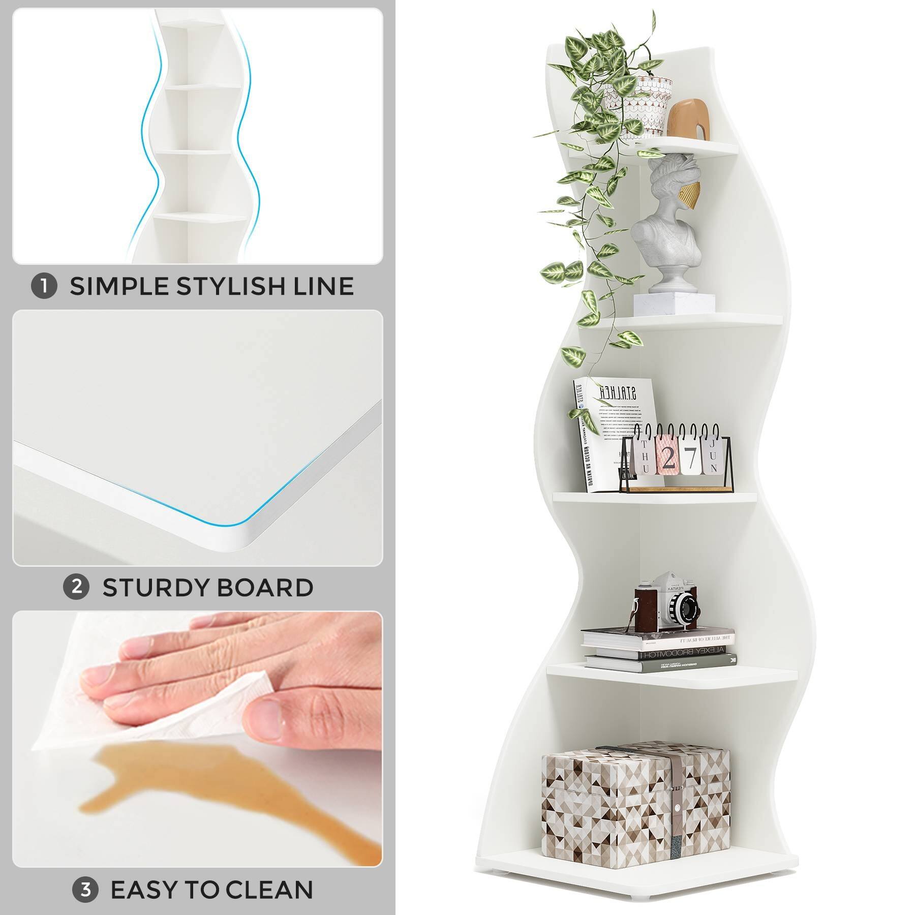 1 SIMPLE STYLISH LINE
2 STURDY BOARD
3 EASY TO CLEAN