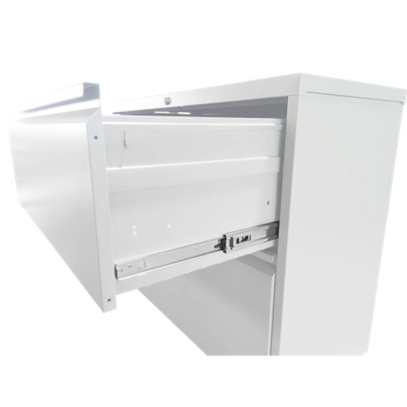 Alt View 5. HTUTWOO - 5 Drawer Metal Vertical File Cabinet with Lock – Office Home Steel Vertical File Cabinet for A4 Legal/Letter Size - White.