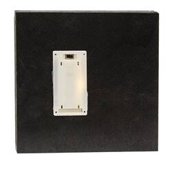 Angle. BreeBe - Black Sparkle Boo Witch Lighted Box Sign - Black.