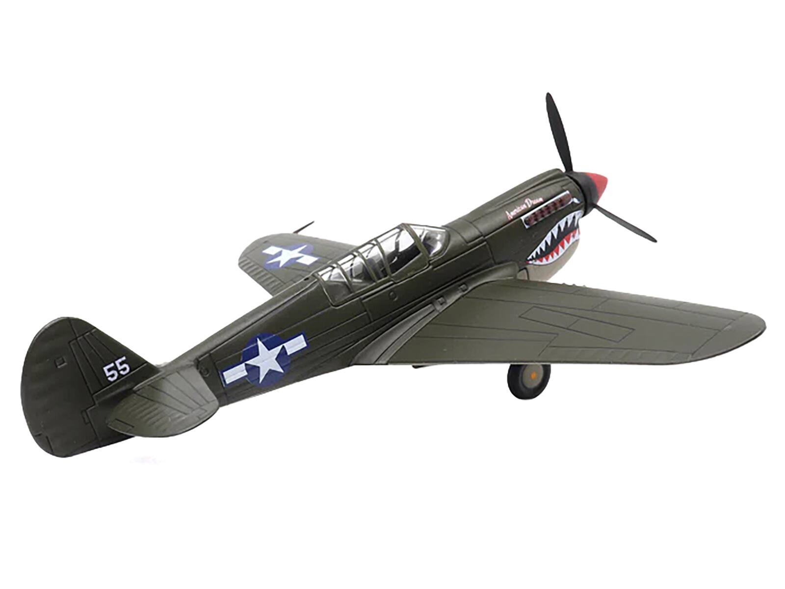 Alt View 2. Militaria Die Cast - Curtiss P-40N Warhawk Fighter Aircraft United States Army Air Forces 1/72 Diecast Model by Militaria Die Cast.