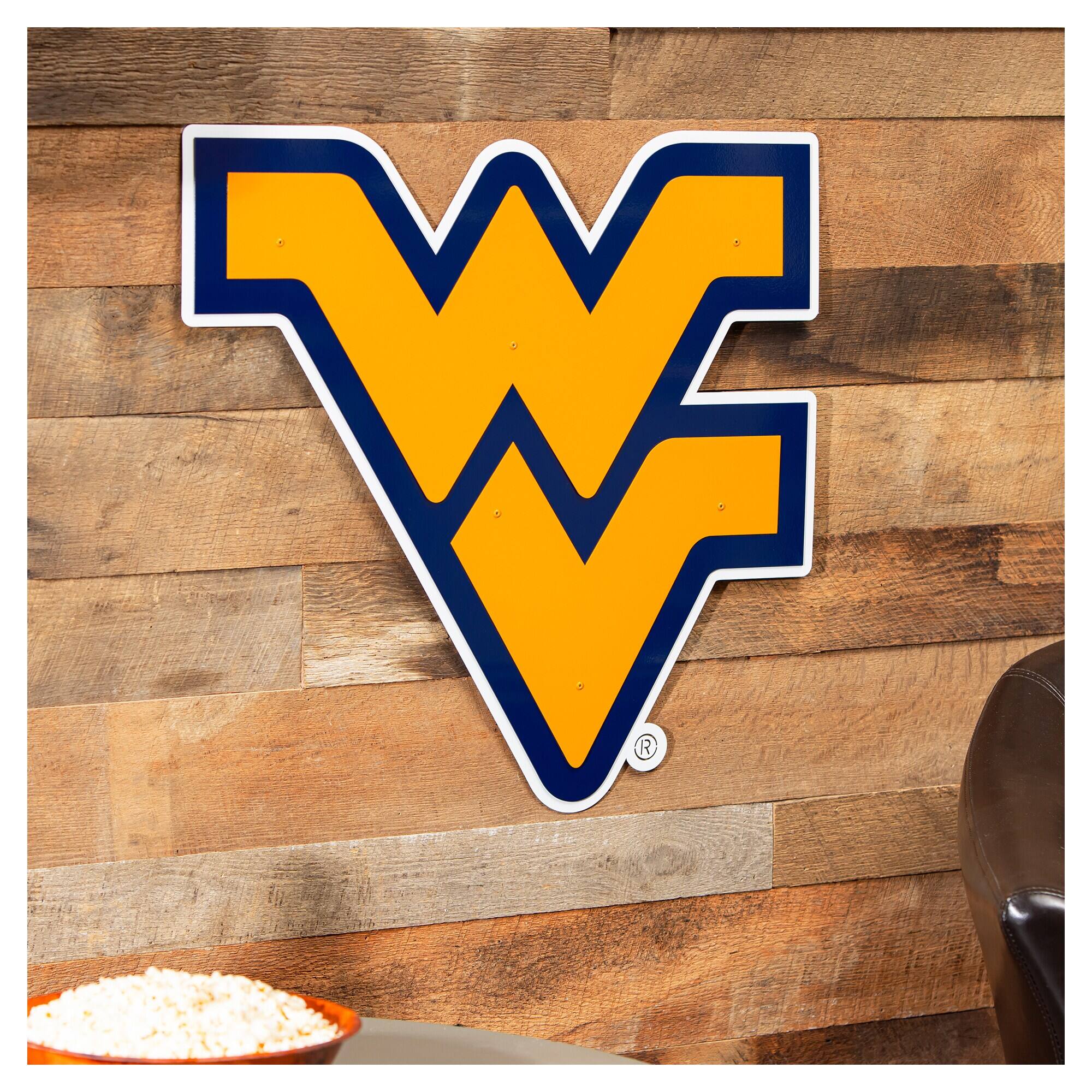Alt View 1. Evergreen Enterprises - West Virginia Mountaineers 23" Layered Metal Wall Art Sign - Multicolor.