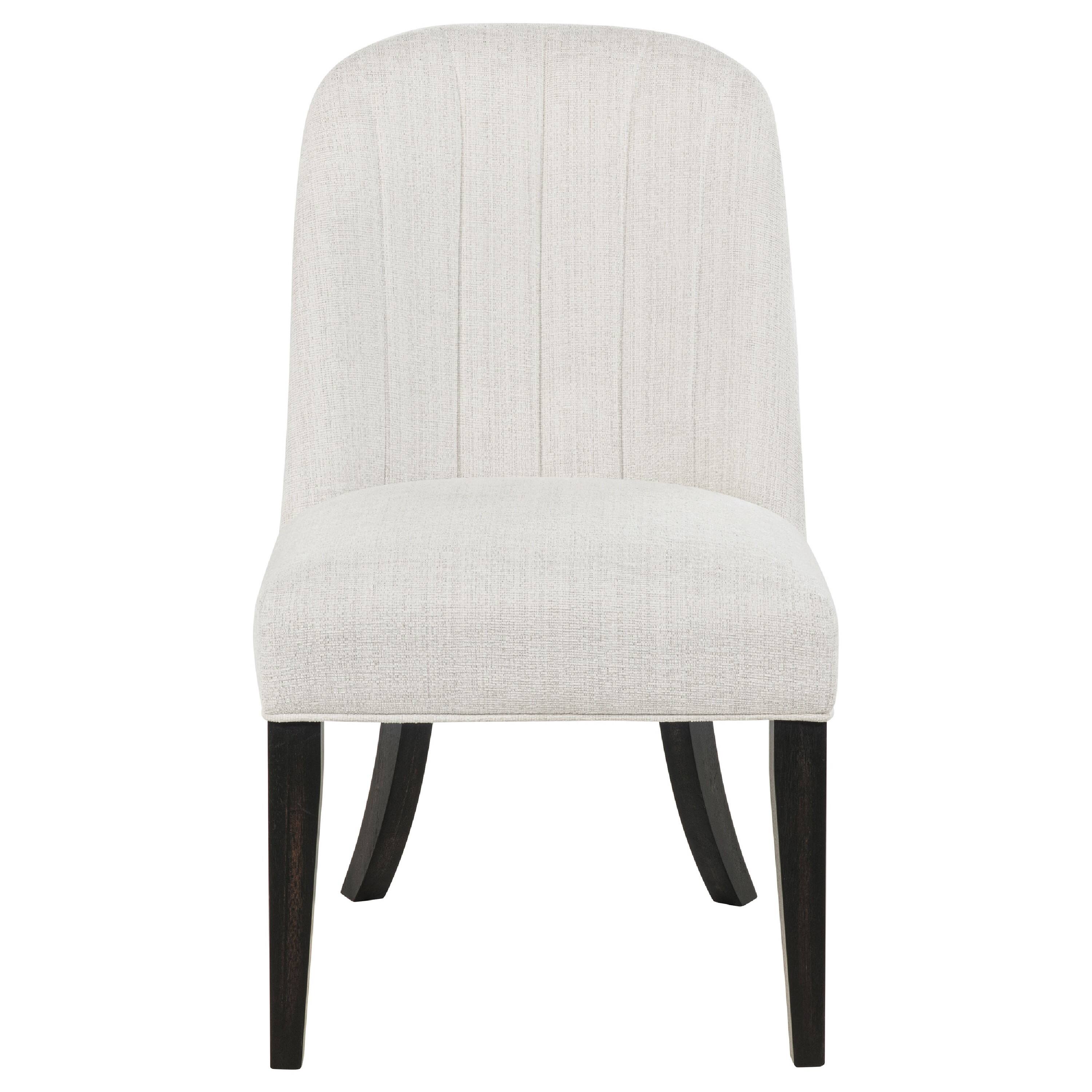Left. Manhattan Lane - Lina Dining Side Chair Set of 2, Cream Upholstery, Brunished Black - Cream, Burnished Black.