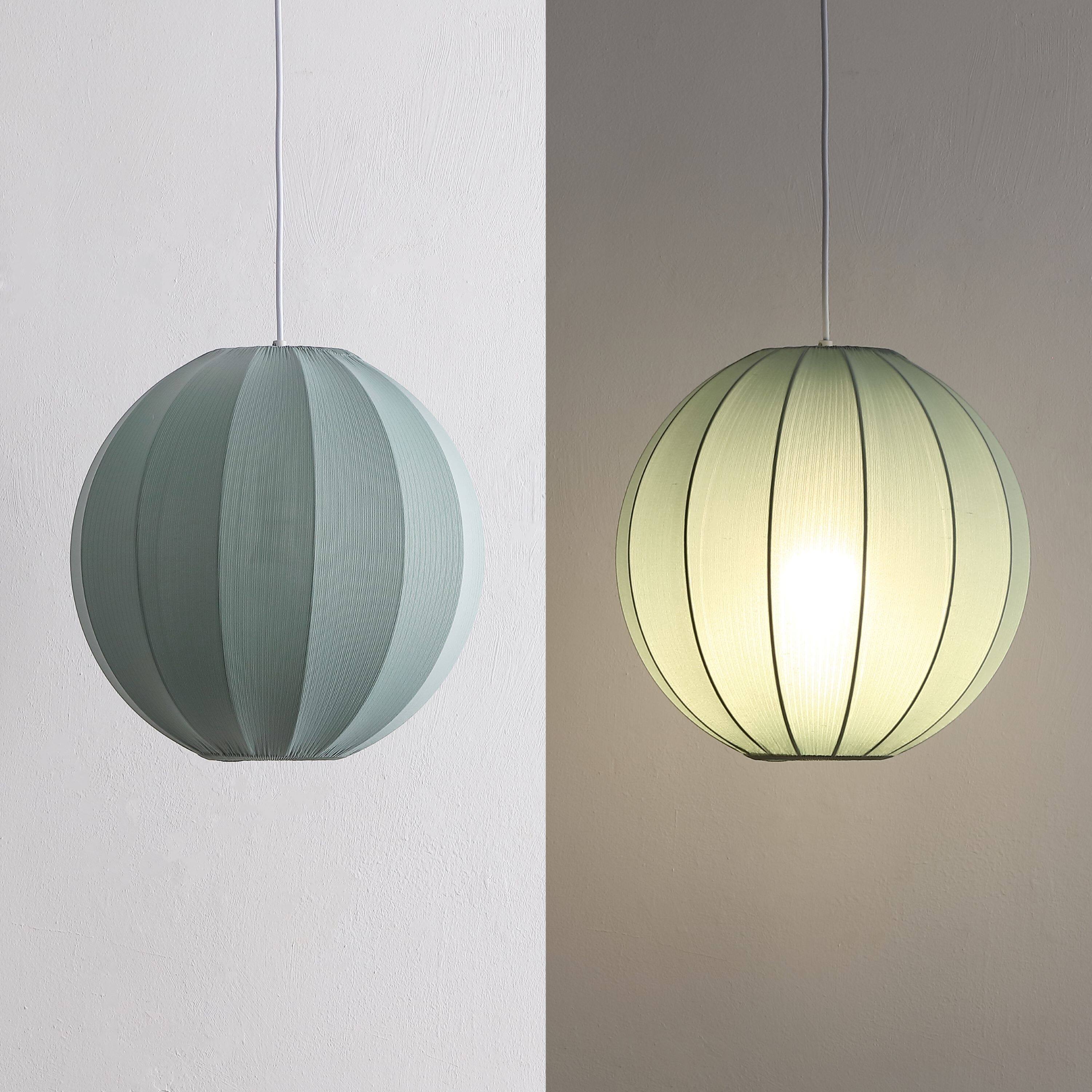 Alt View 3. Jonathan Y - Sia 16" 1-Light Scandinavian Japandi Adjustable Lantern Metal with Ribbed Cocoon Globe Shade LED Pendant, Dust Blue - Dusty Blue.