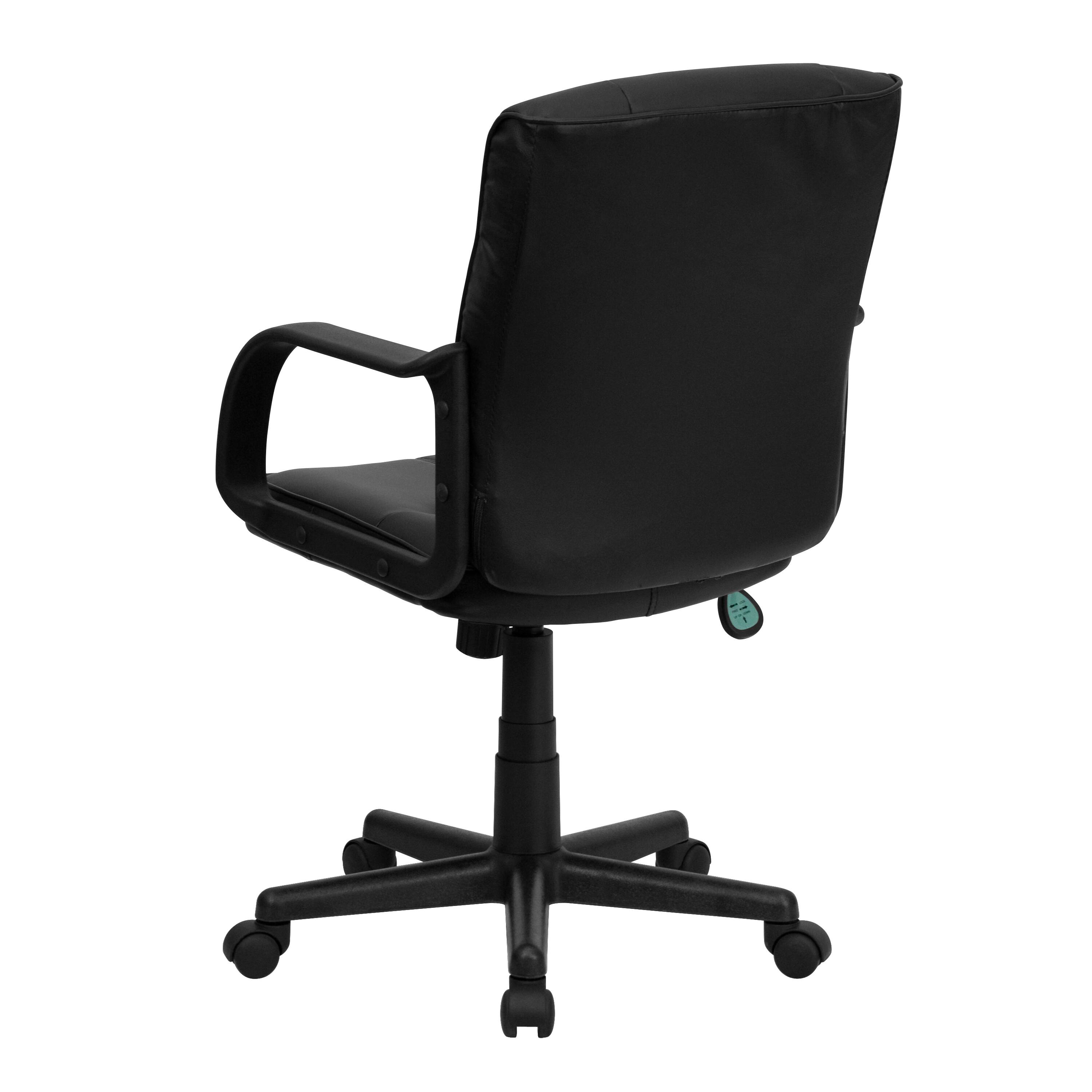 Alt View 14. Alamont Home - Rider Contemporary Leather/Faux Leather Swivel Office Chair - Black.