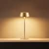 Front. Dawnrise - 1 Pack Cordless Rechargeable Metal Table Lamp with 3 Color,Touch Control, Indoor or Outdoor Use, Gold - Gold.
