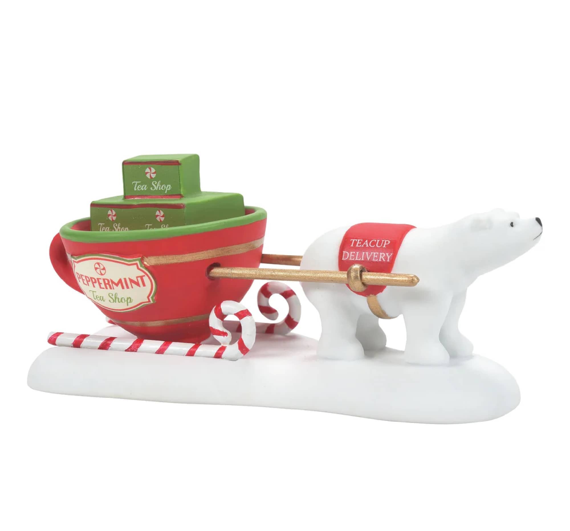 Department 56 - North Pole Series Teacup Delivery Service Christmas Figure - 6011407 - Red