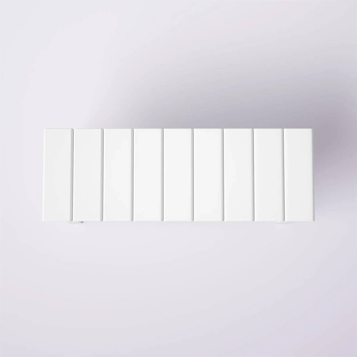 Back. Hivvago - White Slatted Wood 2-Shelf Shoe Rack Storage Bench For Entryway or Closet - White.