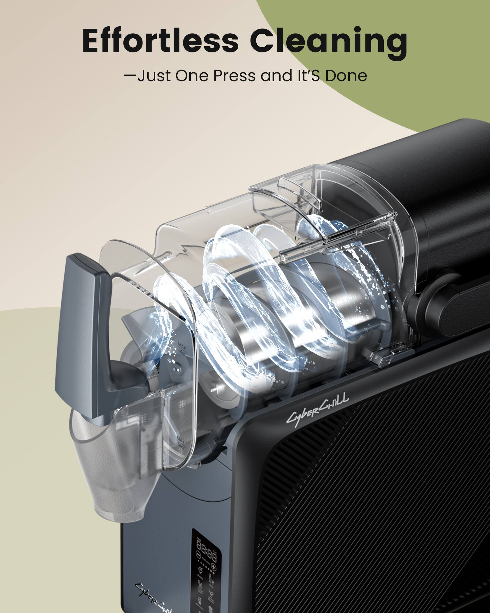 Effortless Cleaning - Just One Press and It's Done