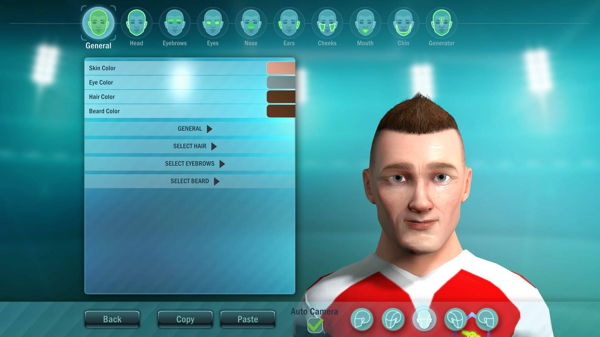 General Head Eyebrows Eyes Nose Ears Cheeks Mouth Chin Generator

Skin Color
Eye Color
Hair Color
Beard Color

GENERAL
SELECT HAIR
SELECT EYEBROWS
SELECT BEARD

Back Copy Paste Auto Camera
