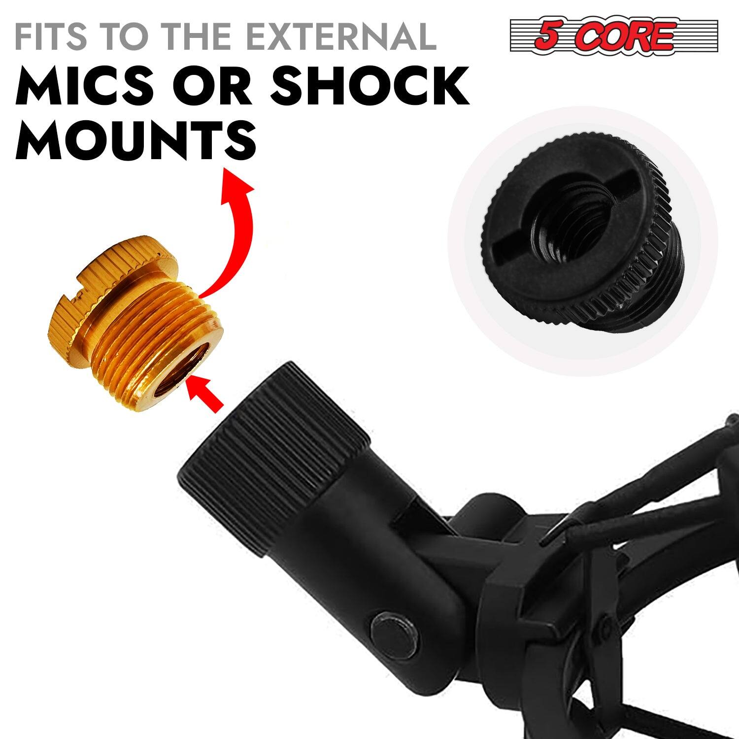 FITS TO THE EXTERNAL MICS OR SHOCK MOUNTS 5 CORE