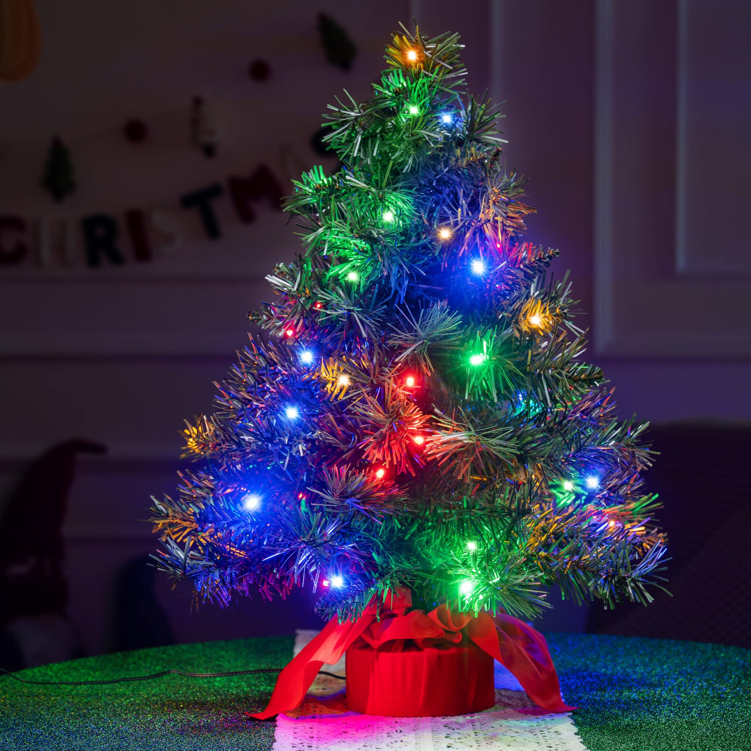 TECH SAFARI 24 / Tabletop Christmas Tree With Multi color Led Lights ...