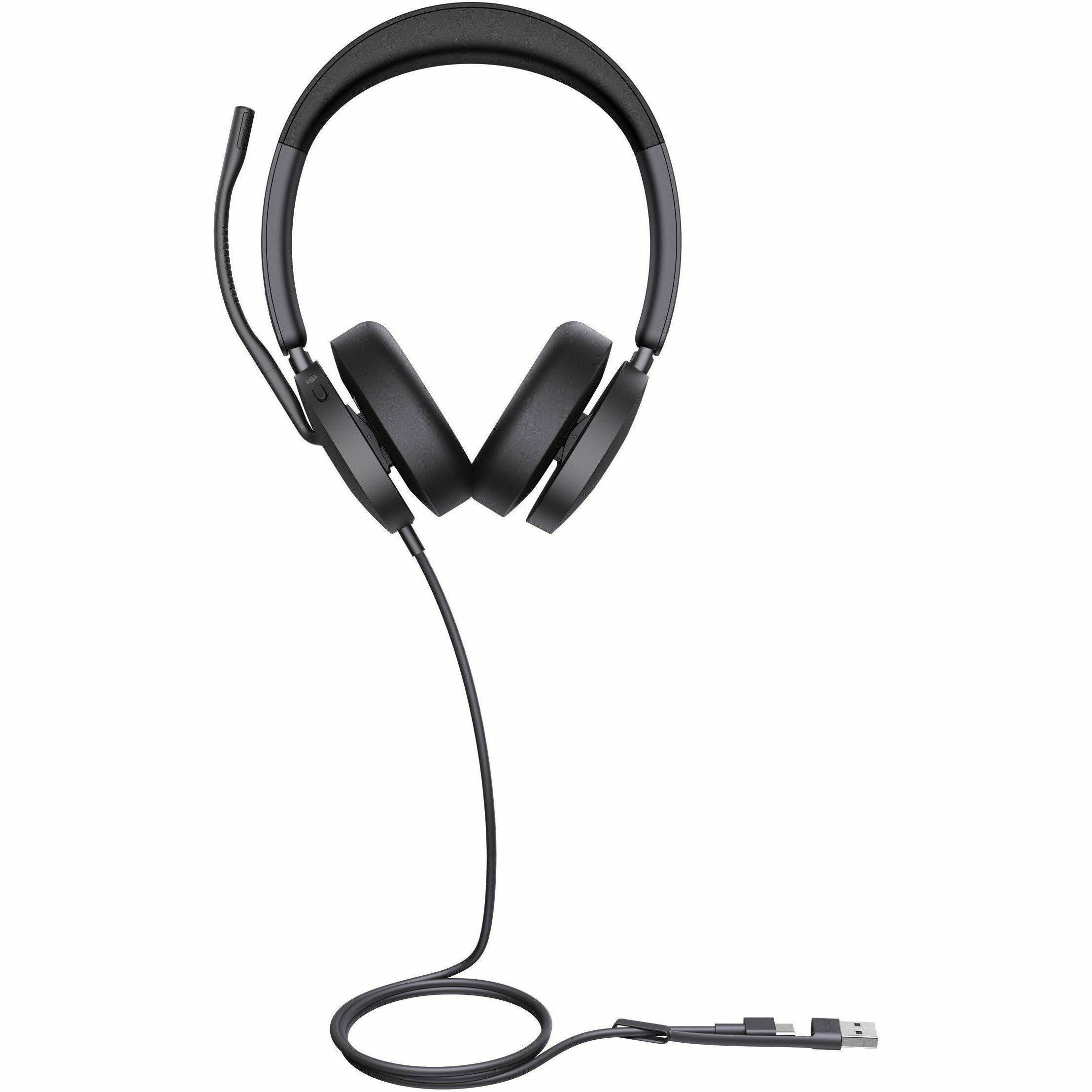 Alt View 4. Yealink - Yealink UH48 Wired ANC Closed-Back On-Ear Stereo Headset, UC.