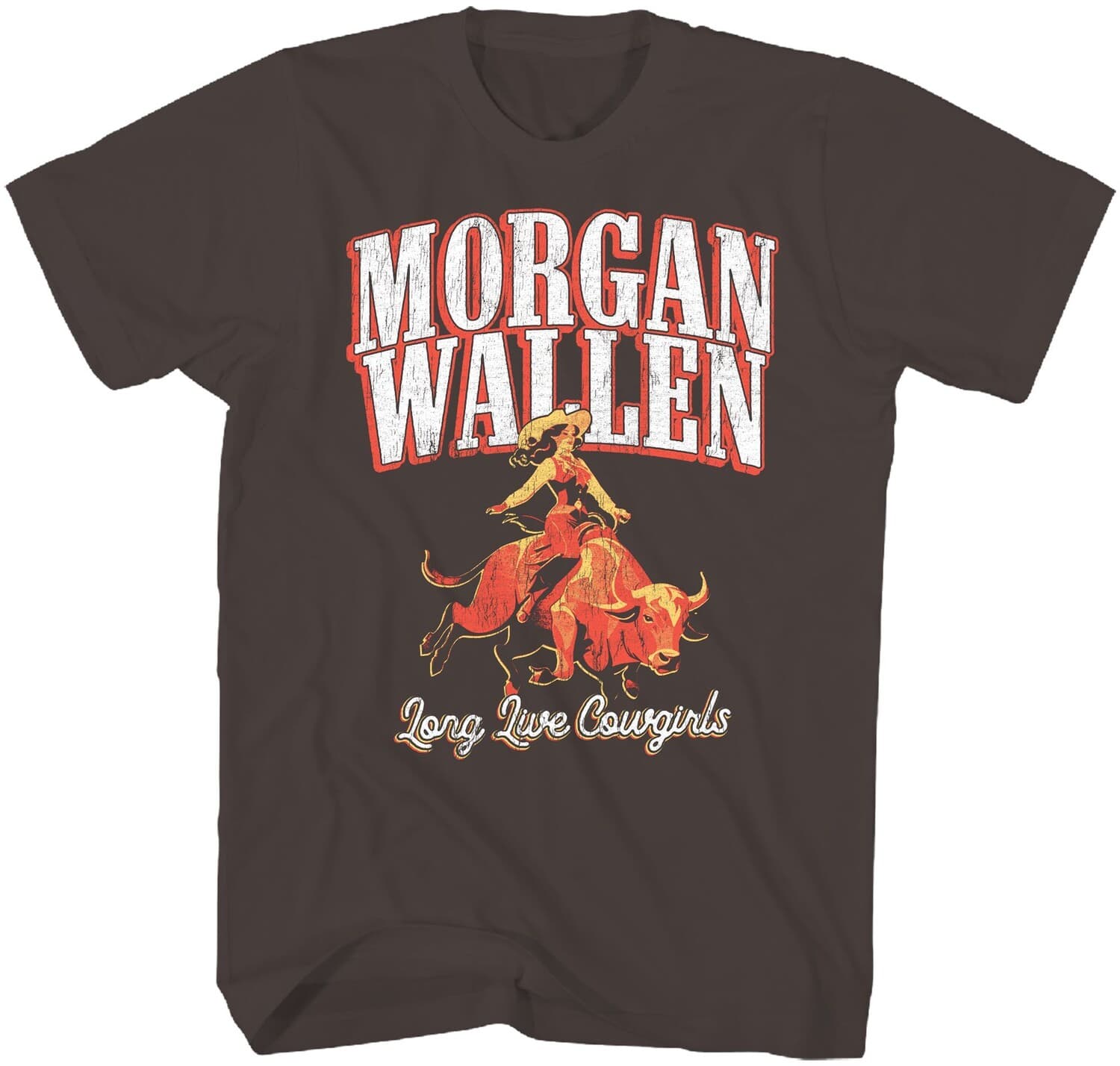 PopMarket - Morgan Wallen - Morgan Wallen - Long Live Cowgirls T-Shirt - XL Brown 39541048A4 - APPAREL - Multicolor