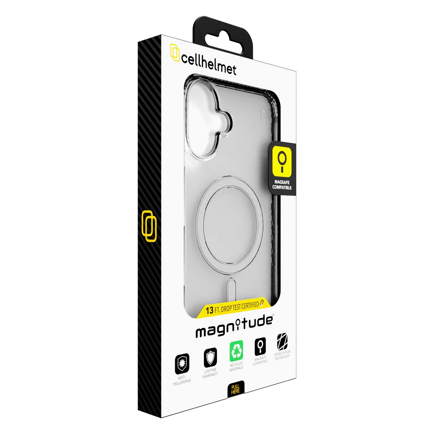 cellhelmet  
MAGSAFE COMPATIBLE  
13 FT. DROP TEST CERTIFIED  
magnitude  
RECYCLED MATERIALS  
LIFETIME WARRANTY  
ANTI-YELLOWING  
LIFETIME WARRANTY  
MAGSAFE COMPATIBLE  
13 FT. DROP TEST CERTIFIED  
RECYCLED MATERIALS  
LIFETIME WARRANTY