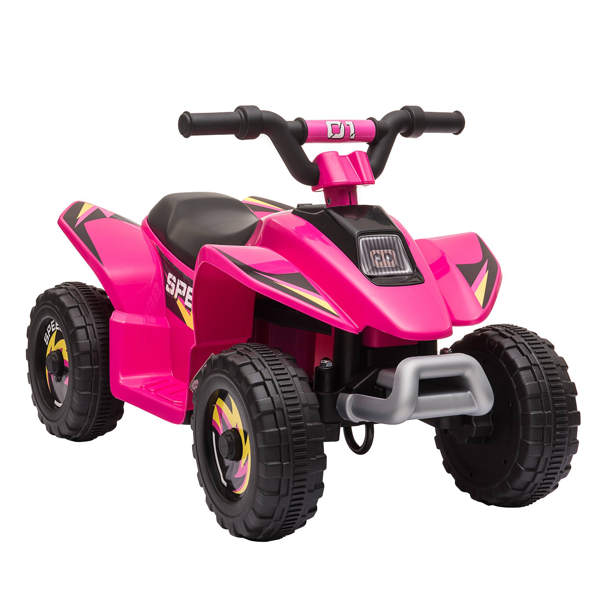 Aosom - 6V Kids ATV 4-Wheeler Ride on Car, Electric Quad Battery Vehicle with F/R Switch for 18-36mos Toddlers