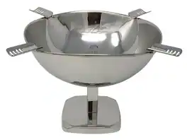 Prestige - Smokin Ash' Raised Quadrangle Cigar Ashtray (Stainless) - Polished Stainless Steel